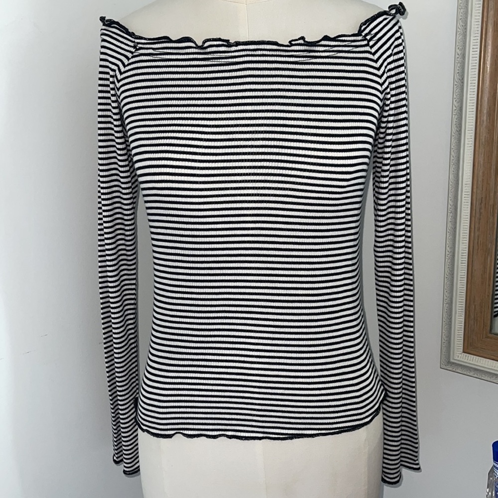 Striped Off Shoulder Top
